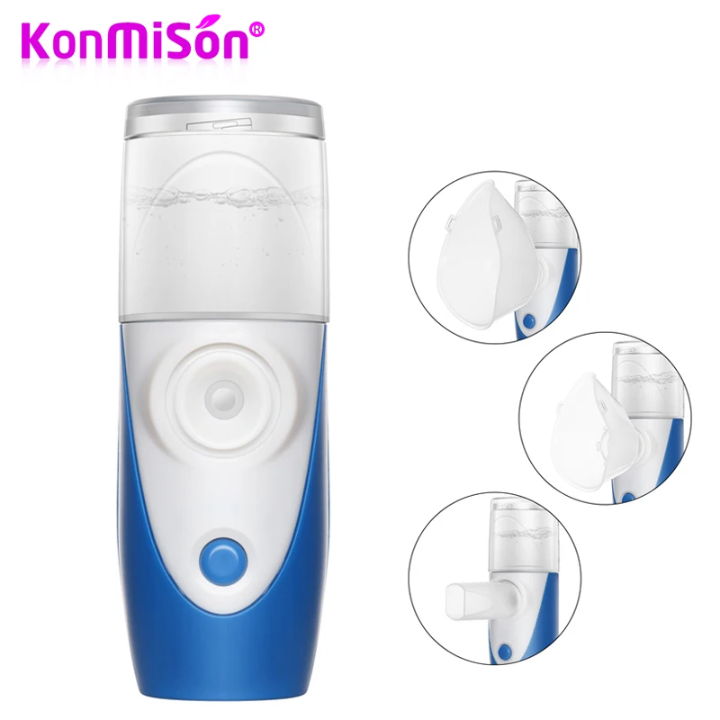 

KONMISON Asthma Inhaler Mini Ultrasonic Asthma Nebulizer Children Adults Health Care Home Ultrasonic Nebulizer USB Rechargeable