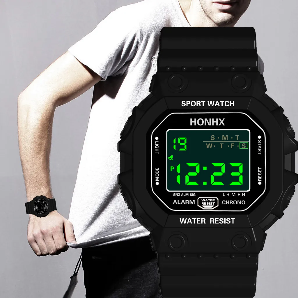 

relogio masculino digital watch Luxury waterproof watch men Analog Digital Military Sport LED Waterproof Watch reloj deportivo