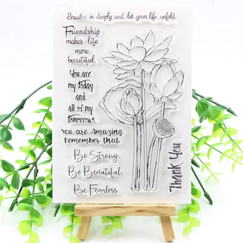 

YPP CRAFT Be Beautiful Transparent Clear Silicone Stamps for DIY Scrapbooking/Card Making/Kids Crafts Decoration Supplies 652