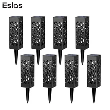 Eslas наружный светодиодный садовый светильник на солнечной батарее, светильник для газона, водонепроницаемый сетчатый светильник, лампа для газона на солнечной батарее для украшения сада и двора