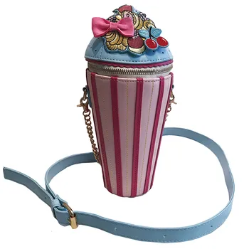 

Crossbody Bags For Women 2019 Simple Wild Shoulder Bags For Women Fashion Ice Cream-Like Leather Crossbody Weird Cute Bags K710