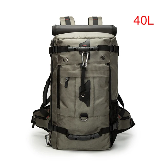 Хит, высококачественный мужской рюкзак, большая вместительность, Mochila, модная сумка для ноутбука, многофункциональный, водонепроницаемый, Оксфорд, рюкзак для путешествий - Цвет: green 40L