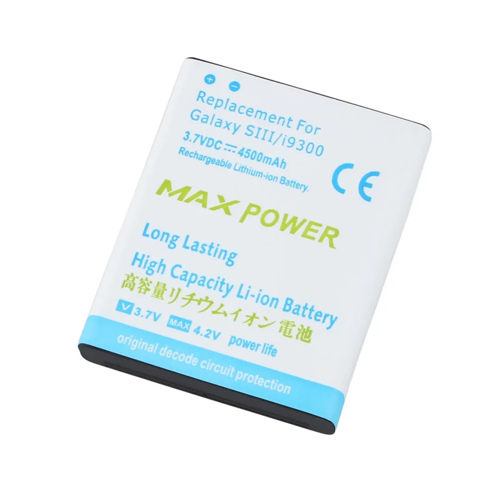 Для Galaxy SIII/i9300 4500mAh Расширенный перезаряжаемый аккумулятор с черной задней крышкой чехол для samsung Galaxy S 3 III S3 i9300