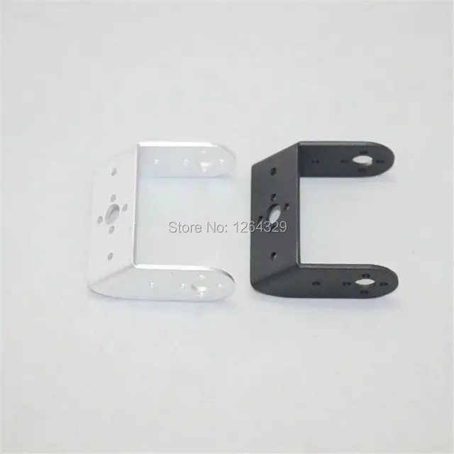 10pcs/lot Oblique U shaped Bracket(Silver/Black) for Robot Servo Mount