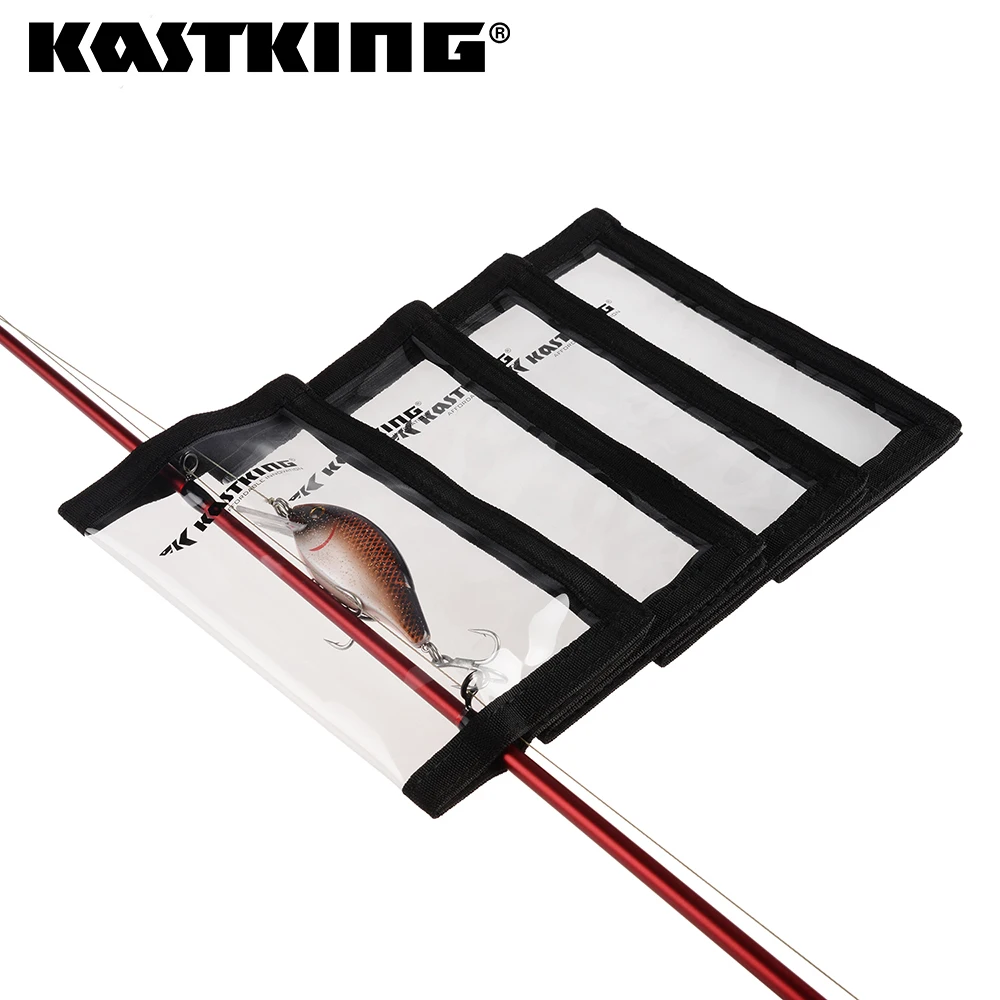 

KastKing Durable Lure Wrap Clear PVC Window PP Frame to Secure Hook Loop Closure Safety Store for Crankbaits Spinnerbaits Spoons