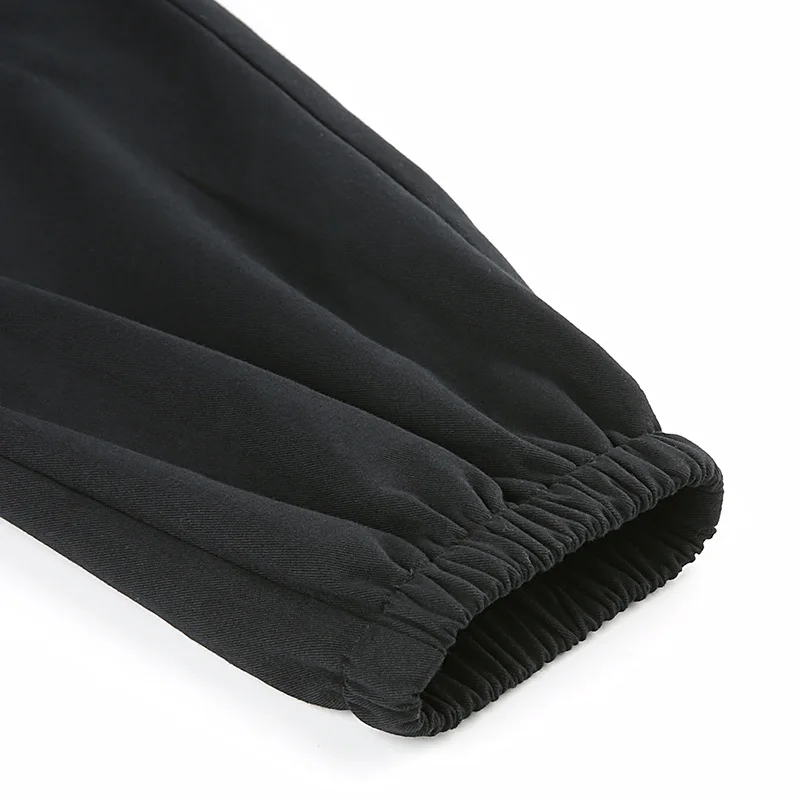 Осень Зима хип-хоп женские черные брюки карго Высокая талия женские джоггеры женские повседневные брюки свободные брюки с карманами