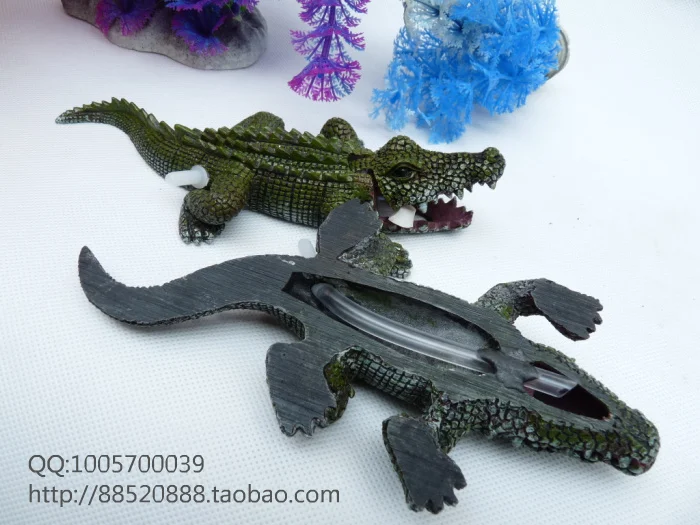 Украшение для аквариума из смолы в виде крокодила, украшение для аквариума, размер М, украшение для рукоделия