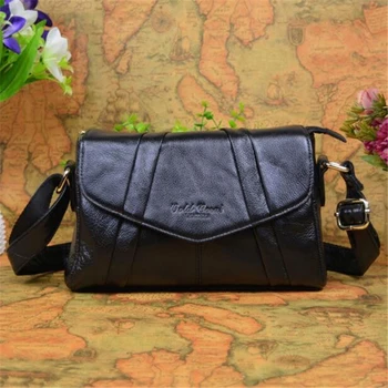 

100% Genuine Leather Bag Casual Cow Leather Women Handbags Women Messenger Shoulder Bags Bolsas Feminina High Quality Phone Bag