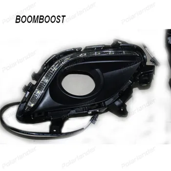 

BOOMBOOST 1set Running Light for M/azda 6 2014 2015 Car Styling Fog Cover Front Lamp Lamp White