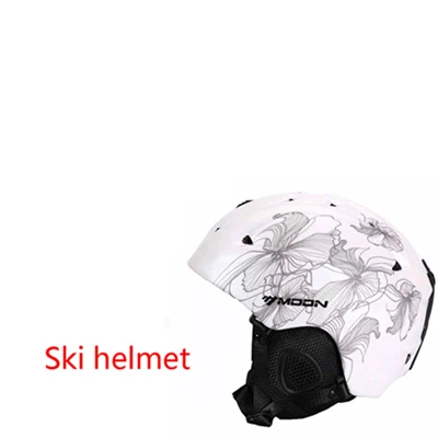 Лыжный шлем+ двухслойные очки интегрально-Литые лыжные лыжи/сноуборд/скейт/скейтборд/шпон шлем+ противотуманные лыжные очки - Цвет: 1