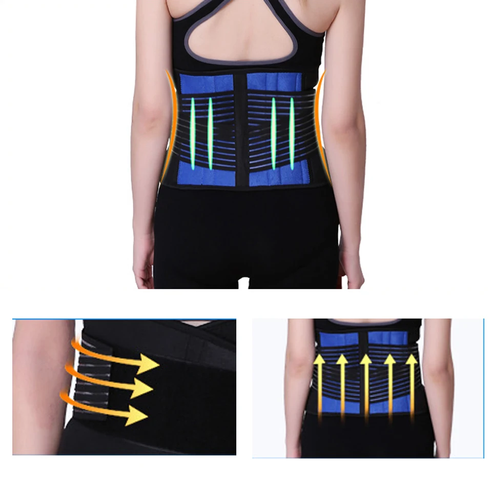 

Elastic Plus Size Lower Back Posture Support Girdle Neoprene Double Pull Lumbar Spinal Brace Back Support Belts Braces Women Men