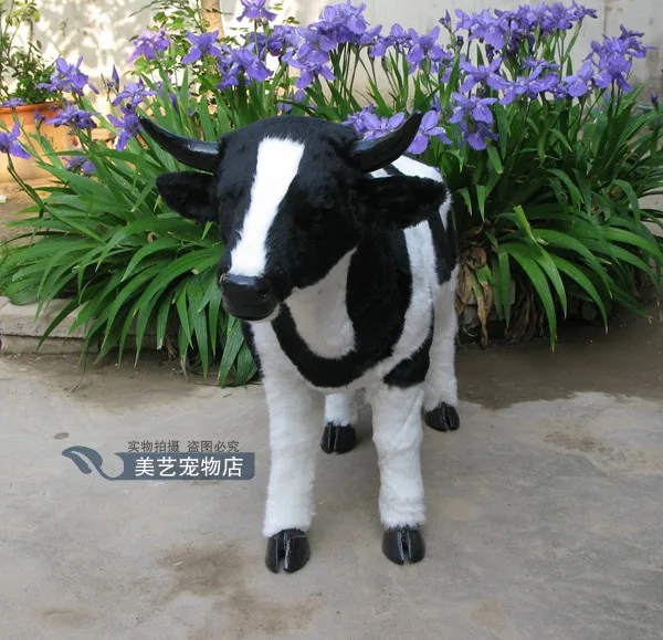 simulation cow model,polyethylene&fur large 100x35x65cm dairy cow handicraft toy props farm decoration Xmas gift b3872 huge creative simulation cow toy polyethylene