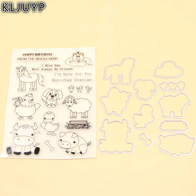 

KLJUYP Happy Birthday Stamp Metal Cutting Dies Stencils for DIY Scrapbooking/photo album Decorative Embossing DIY Paper Card