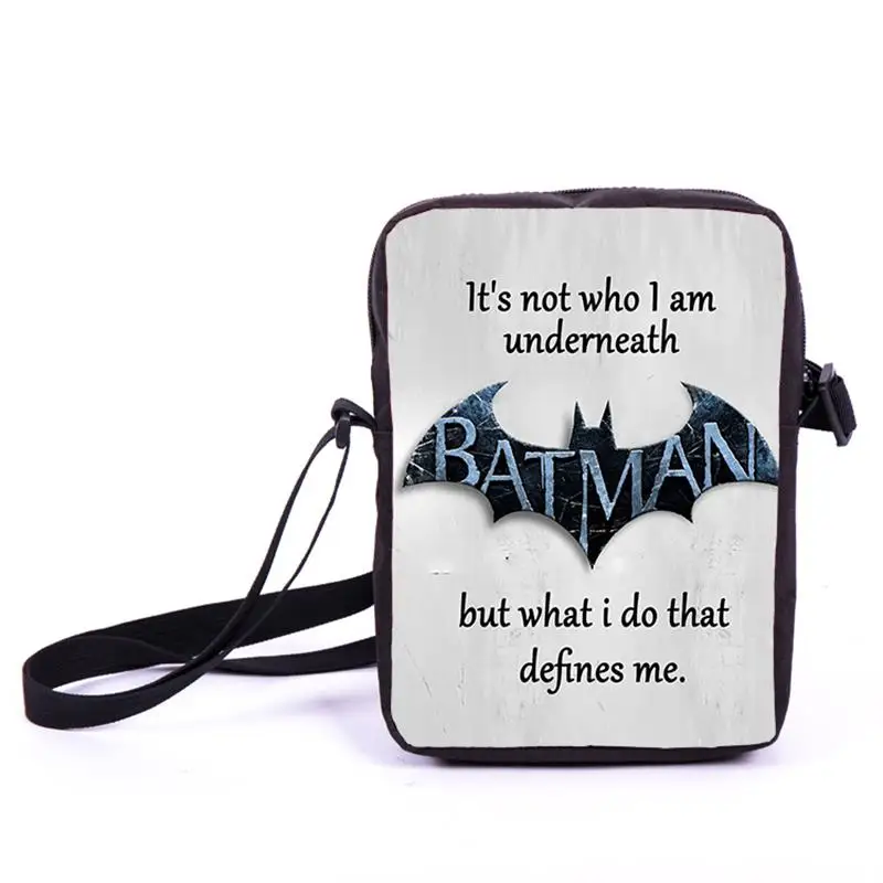 Superhero Batman Mini Cross Bags Men Women Book Bags Travel Shoulder Bags Anime Kid Toddlers Snack Toy Bag Small Messenger Bags