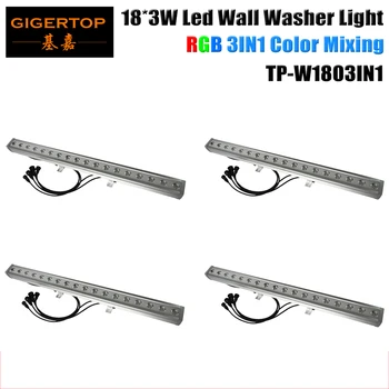 

Freeshipping 4XLOT 18X3W LED Wall Washer Lighting RGB IP65 Waterproof 60W DMX LED Panel Light Toughened Glass Smooth Wash Effect