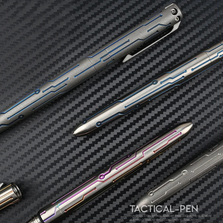 EDC Titanium Alloy Self Defense Survival Tactical Pen With Tungsten Steel Head
