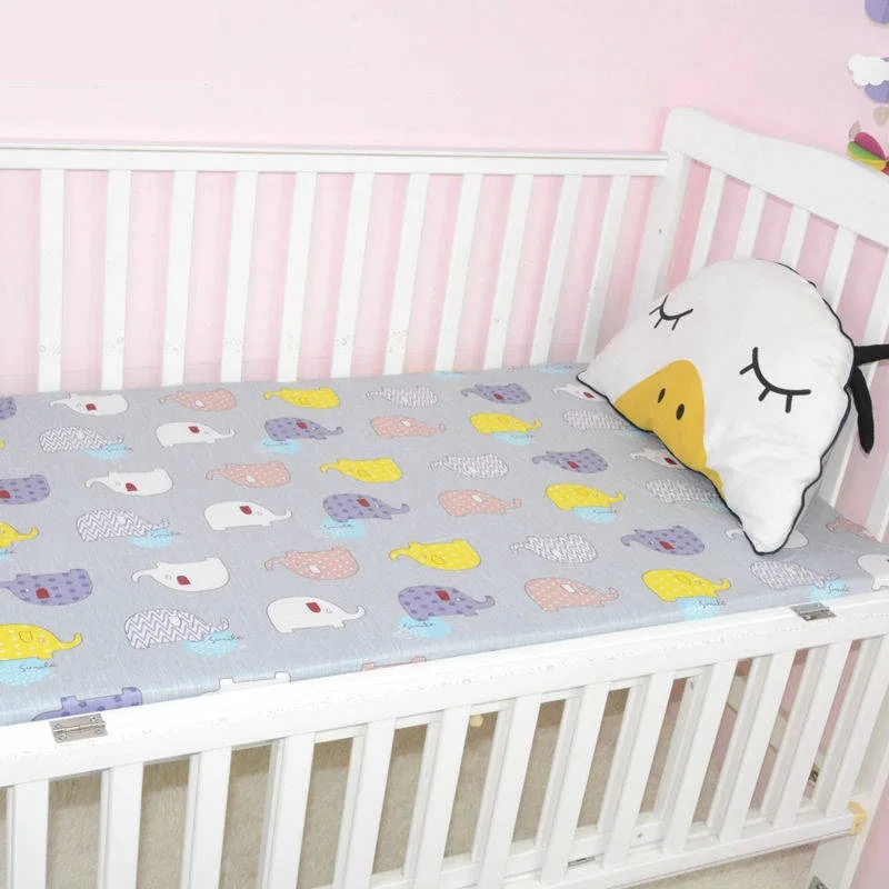1 Piece Anti-slip Crib Fitted Sheet For Newborns Cot Mattress Cover Pure Cotton Absorbent Sweat Beddings Cartoon Baby Sheets 1 Piece Anti-slip Crib Fitted Sheet For Newborns Cot Mattress Cover Pure Cotton Absorbent Sweat Beddings Cartoon Baby Sheets