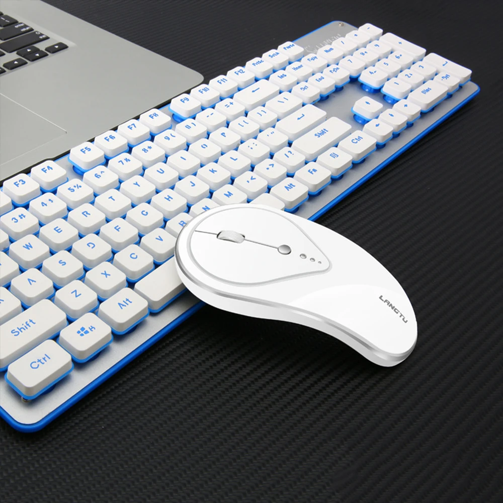 

Gaming Keyboard Mouse Set Wireless Rechargeable LED Backlit 2.4G Usb Ergonomic Gamer Gaming Mouse and Keyboard for Home Office