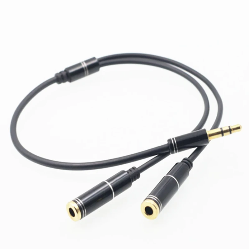Rankman Aux 3.5mm Jack Male to 2 Female Extension AUX Audio Cable Y Splitter for Speaker Phone Car Earphone