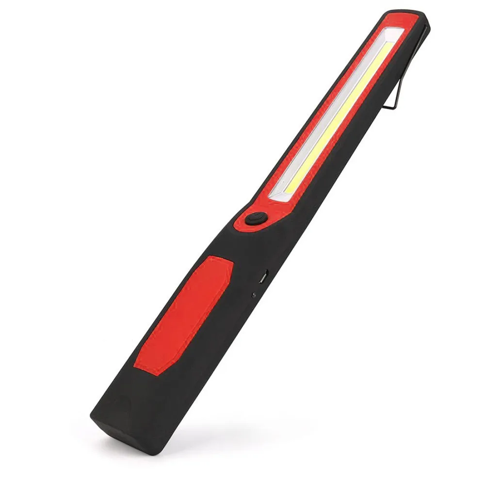 

MUQGEW 2in1 Rechargeable LED COB Camping Work Inspection Light Lamp Hand Torch Magnetic Dial Power Switch Work Flashlight