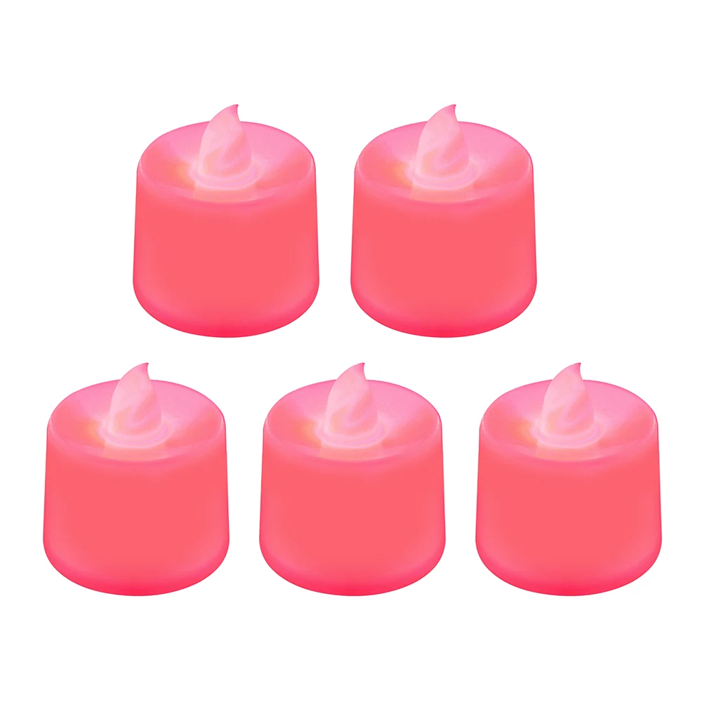 1 шт., Романтический светодиодный цветной светильник в форме свечи, лампа для моделирования цвета пламени, чайный светильник для дома, свадьбы, дня рождения, вечеринки, для украшения мероприятий - Цвет: Красный