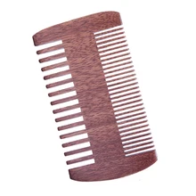 FH-20019 логотип пустой Amoora деревянный гребень борода гребень обоюдоострый тонкой гребень 10 см Длина