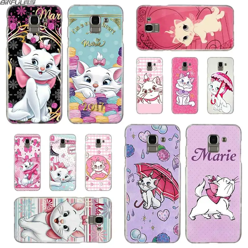 

BINFUL Transparent hard case for Samsung J3 J4 J5 J6 J7 J8 2015 2016 2017 EU 2018 Prime Max cartoon AristoCats Marie Cat