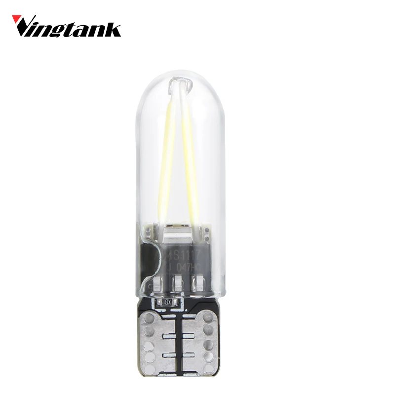 

COB 2-LED Car Width Light Reading Lights License Plate Lamp T10 W5W 168 194 Glass Side Marker Bulbs Cool White 12V car styling