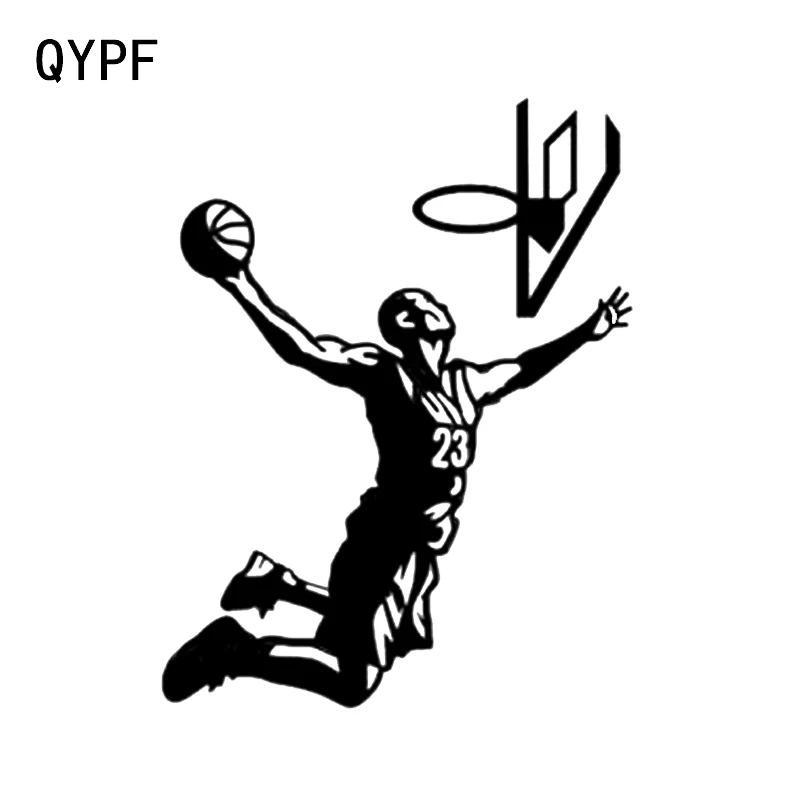 

QYPF 12.1*15.7CM Interesting Basketball Decor Car Styling Stickers Vinyl Silhouette Extreme Movement Graphic C16-0432
