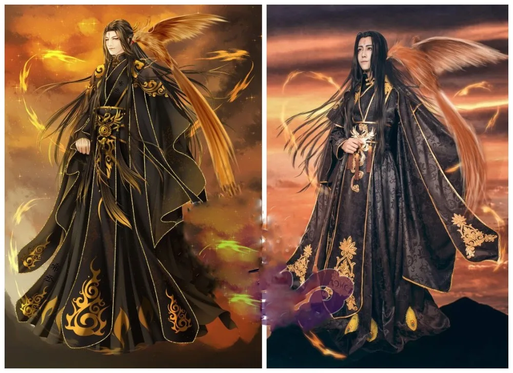 

Cosplay Costume Yao Huang Du Ling Demon King Turin Big Phoenix Personification Xi Cheng Ye Hua Anime Cosplay Male Hanfu