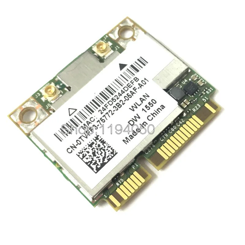 Broadcom bcm942hmb D e l DW1550 WiFi карта+ Bluetooth 4,0 867 Мбит/с WLAN Беспроводная-AC 867 Мбит/с 802.11ac PCI-E 2,4 ГГц 5 ГГц