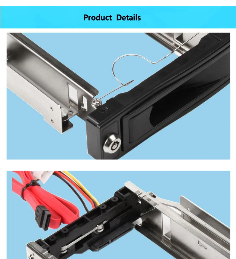 3," caddy/SATA Mobile Rack | SATA I/II/III SSD/HDD носитель в 5,25" отсек для диска до 6,0 ГБ/сек. | антивибрационный комплект | запираемый