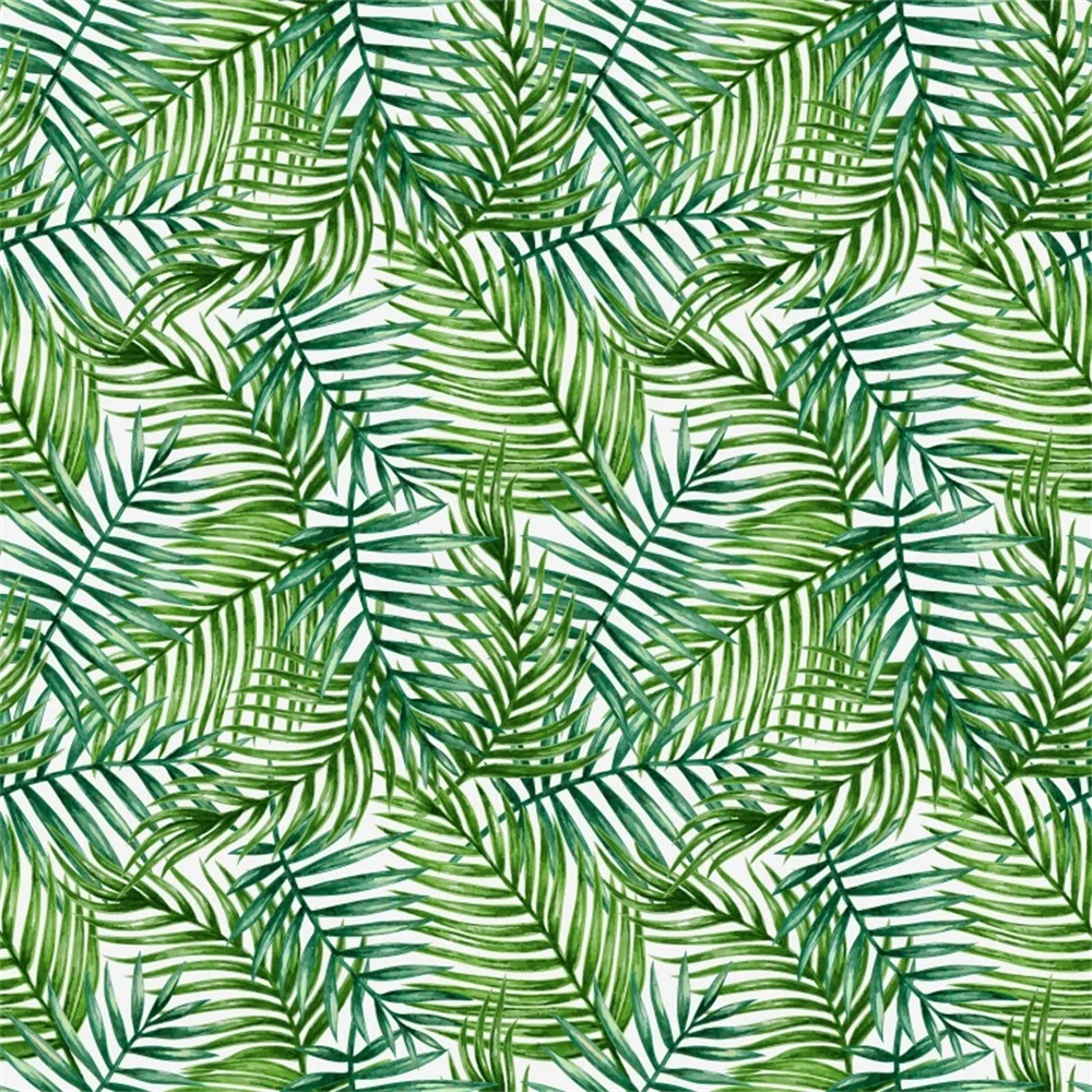

Laeacco Palmleaves Birthday Banner Baby Shower Monstera Photo Backgrounds Customized Photographic Backdrops For Photo Studio
