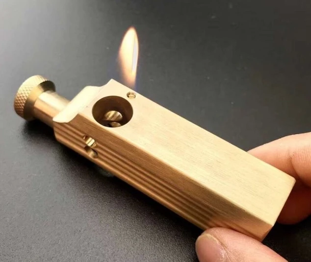 WZH handmade silver brass kerosene pipe brass Pull close lightersin