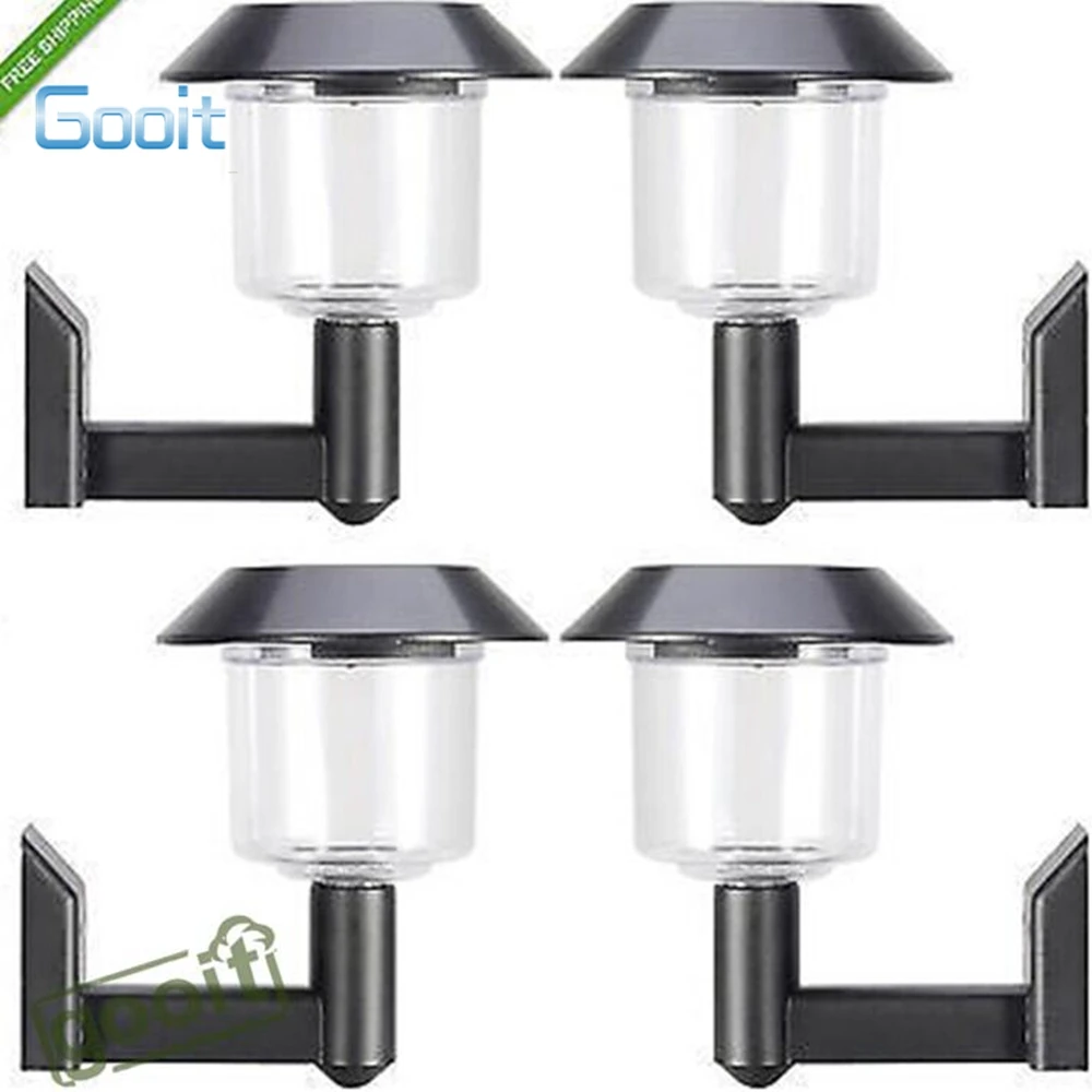 4 x Solar Power Wall Light