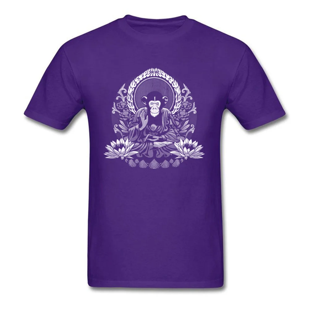 2018 Man Tops Shirts Funny Party Tshirts 100% Cotton Short Sleeve Printed On Sweatshirts Round Neck Wholesale Zen Sapience   White Halftone purple