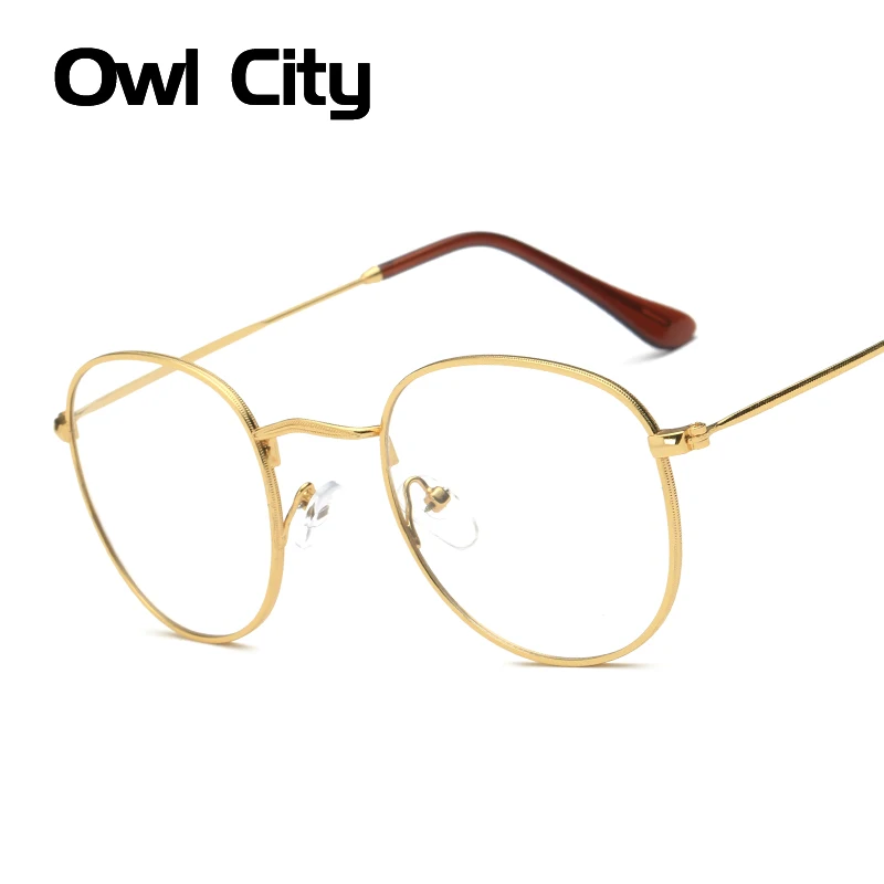 

Fashion Women Eyeglasses Frame Clear Lens Eyewear Unisex Retro Glasses Metal Temples Nerd Transparent Frames Spectacle Optical