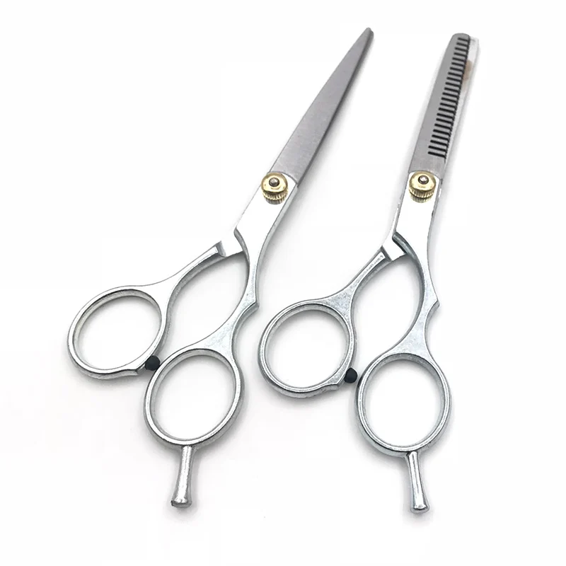 

2pcs Hair Scissors +Hair Cutting Cloak Umbrella Professional Hairdressing Style Barber Tool Shears Regular Flat Teeth Blades