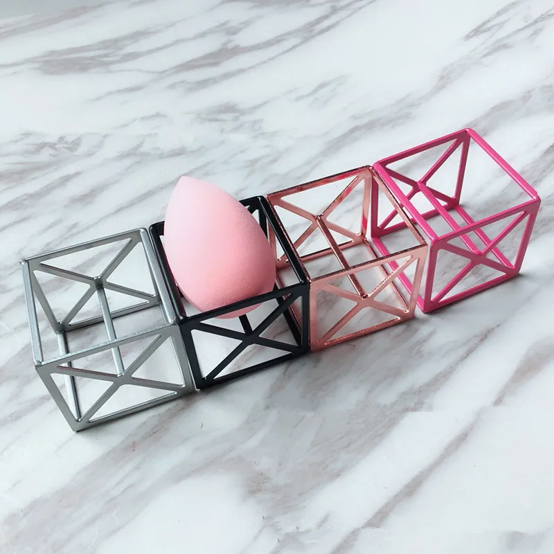 Держатель спонжа для макияжа сушильная стойка красота кронштейн полый косметический буф Дисплей Стенд Поддержка квадратная база