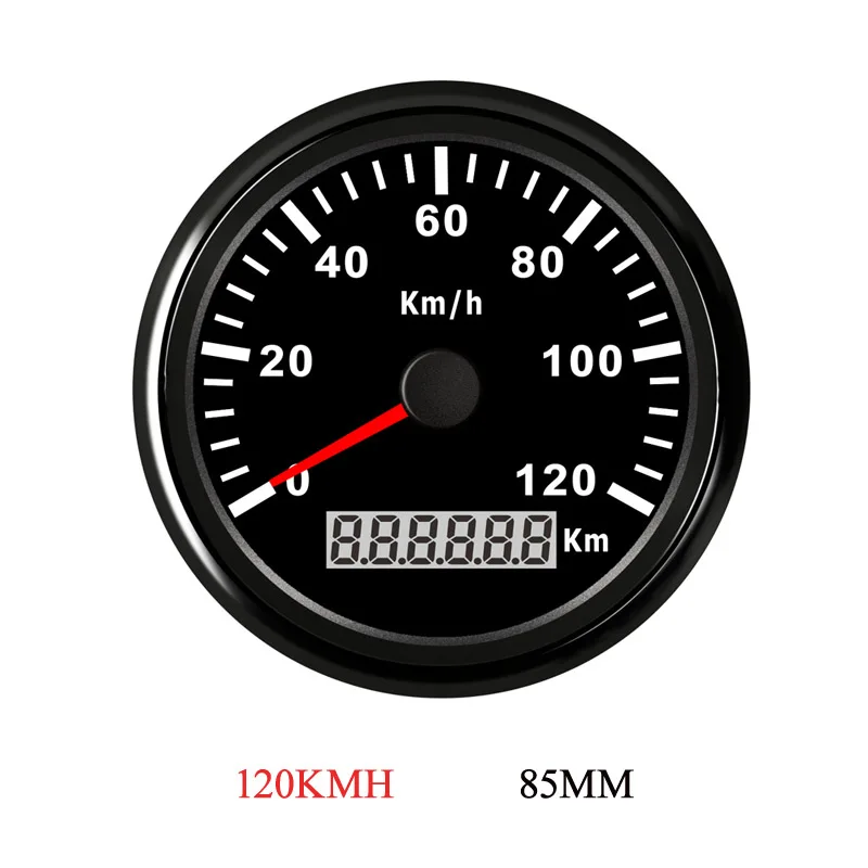 85 мм Универсальный gps датчик скорости 200 км/ч 120 км/ч измеритель скорости для автомобиля грузовика мотоцикла Авто Лодка с красной подсветкой 9~ 32 В - Цвет: BN  120kmh