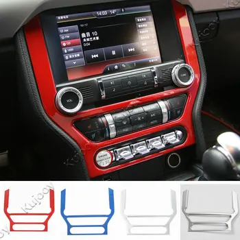 شراء4 ألوان Abs راديو السيارة لوحة ملاحة Gps إطار لوحة الغلاف غطاء الإطار تريم لفورد موستانج 15 2016 سيارة التصميم