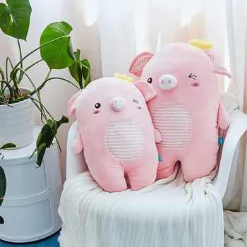 

New 45cm 55cm Cute Pig Pillow Super Soft Short Plush Toys Stuffed Animals For Children Birthday Gift Pet Shop Girls Boys Kids