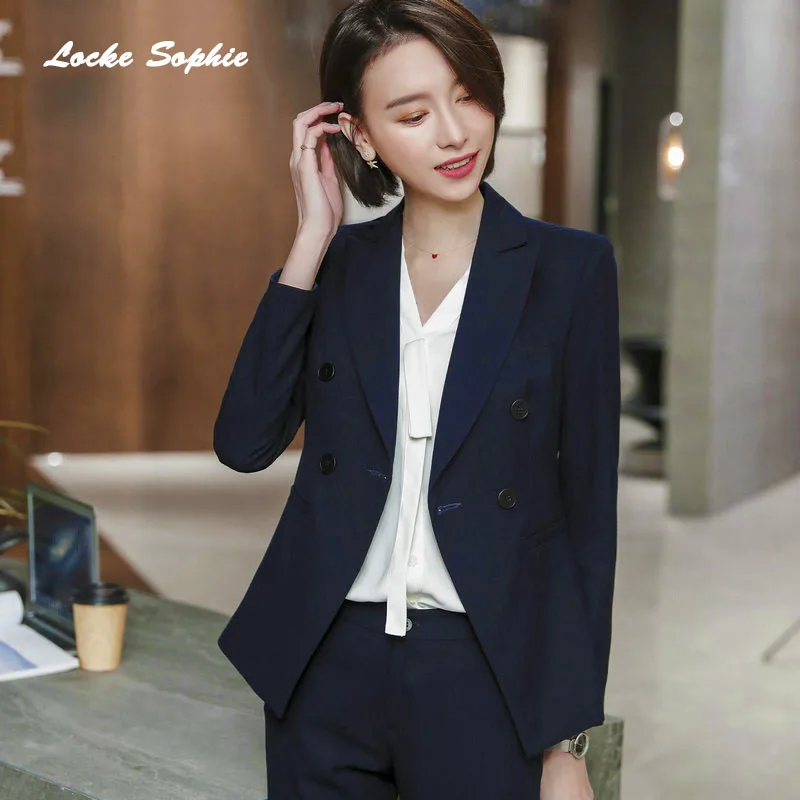 1pcs Women's Plus size Blazers coats 2019 Autumn cotton blend Button Splicing Small Suits jackets ladies Skinny Blazers Suits