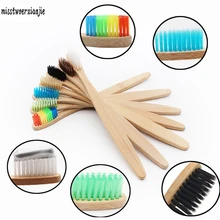 8 цветов деревянная зубная щетка для рта чистая бамбуковая зубная щетка из древесного угля щетка для ухода за полостью рта зубная щетка для путешествий скребок для языка