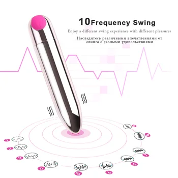 Mini Bullet Vibrator 10 Speed Strong Vibration USB Rechargeable G-spot Massage Female Masturbation Adult Sex Toys for Women 4