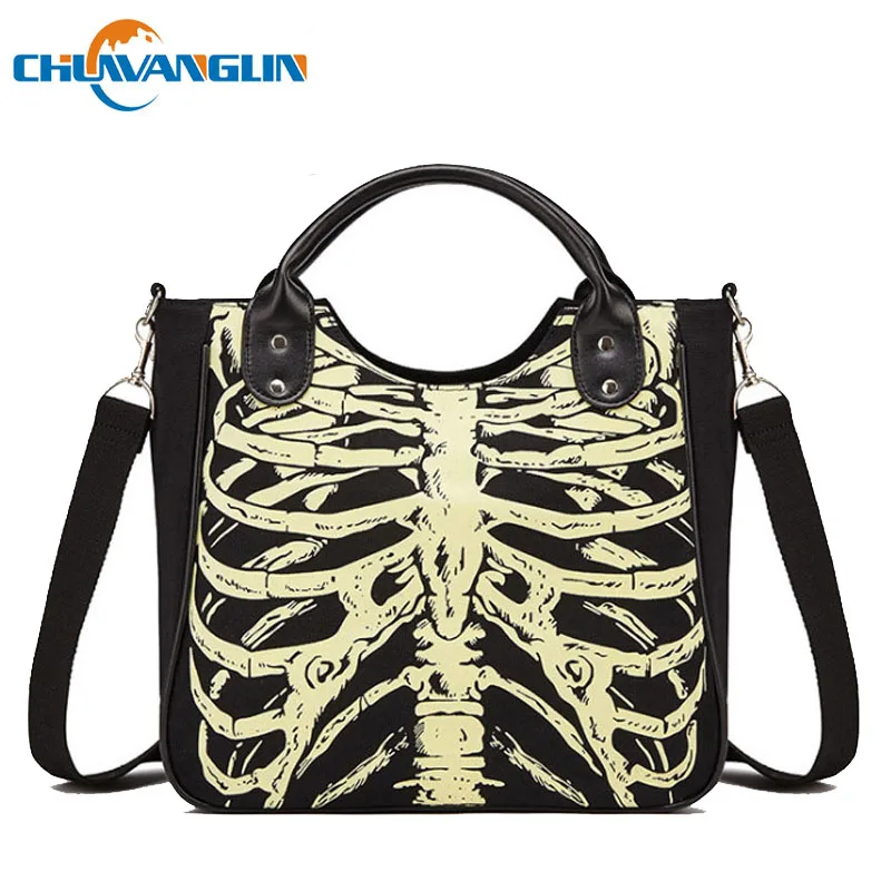 Chuwanglin Halloween luminous bag women's handbags canvas shoulder bag ...
