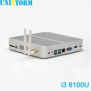 

Fanless Intel Skylake Mini PC 6Gen Intel Core i3 6100U Barebone Intel HD Graphics 520 4K HDMI VGA USB3.0 Desktop Computer