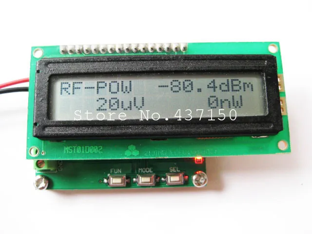 

1PCS X ,RF power meter 1-500Mhz -80 ~ 10 dBm RF power attenuation values can be set, Free Shipping
