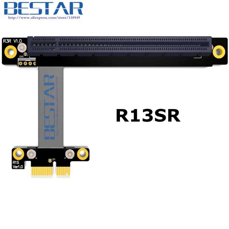Riser PCIe x1 к x16 PCI e удлинитель 16x 1x gen3 ленточный Райзер карта кабель двойной осевой