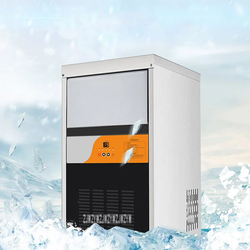 

NX-60 Ice Machine Commercial Small Mini Square Ice Machine 300W Large Efficiency Automatic Tea Shop Ice Machine High Production